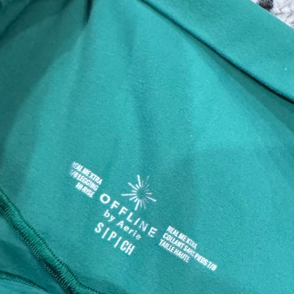 AERIE Women's Green High-Waisted leggings- FUN & FLATTERING 💚zoom in for details - Picture 6 of 8